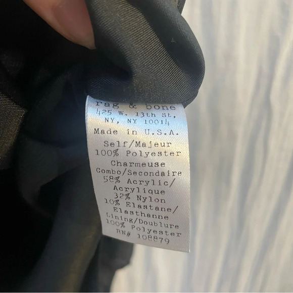 85%OFF❣️Rag & Bone Black Satin Sleek Sleeveless Blouse Tank Top, L - Picture 12 of 12